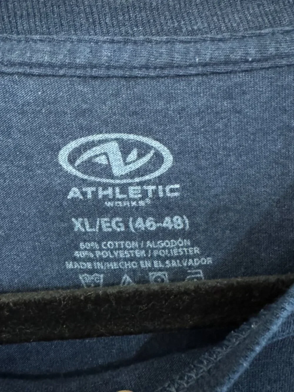 Athletic Works Navy Blue Short Sleeve Pocket Crewneck Tee | Size XL